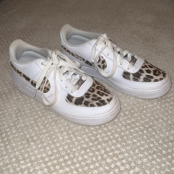 Nike Shoes Custom Cheetah Print Air Force S Poshmark